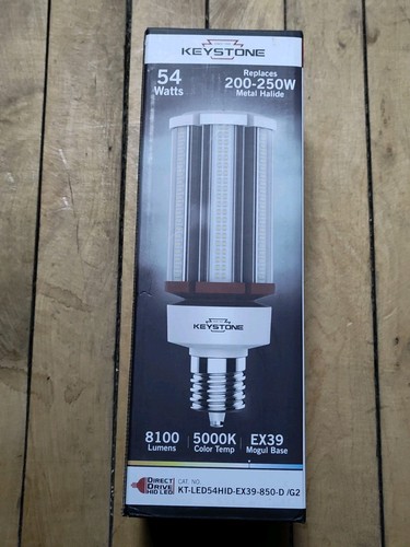 Keystone Lightbulbs 8100 Lumens 54 Watts EX39 KT-LED54HID-EX39-850-D /G2 - Picture 1 of 14