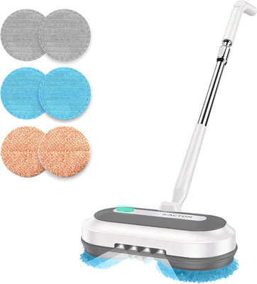 Cordless Electric Spin Mop with Water Sprayer & LED Light for Home Cleaning