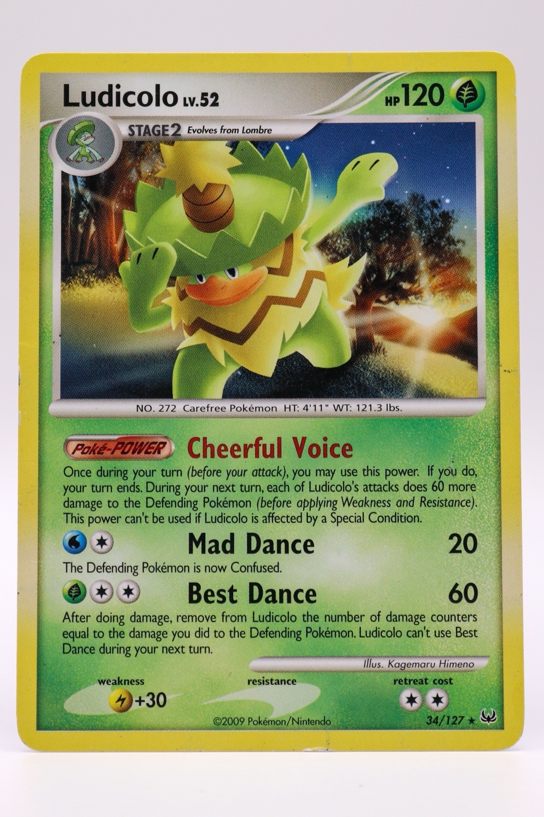 Ludicolo LV.52 34/127 Platinum Regular Rare Pokémon TCG Card LP