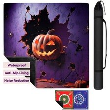 Pumpkin Mahjong Mat, 33x33 Inch, Waterproof Non-Slip with Black Carry Bag New