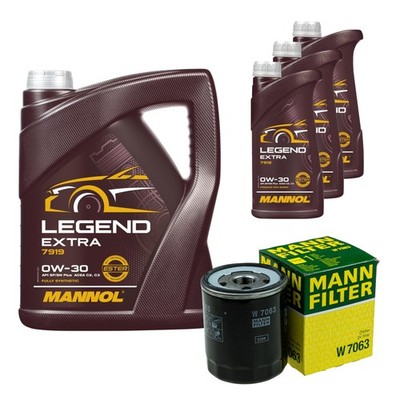 MANN-FILTER Ölfilter 8 L MANNOL Legend Extra 0W-30 für Peugeot Expert Kasten
