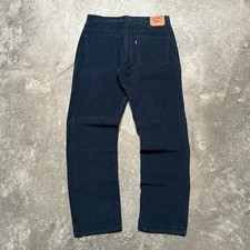 Vintage 90s Navy Blue Levi  s 505 Suede Cotton Pants Size 32 x 31