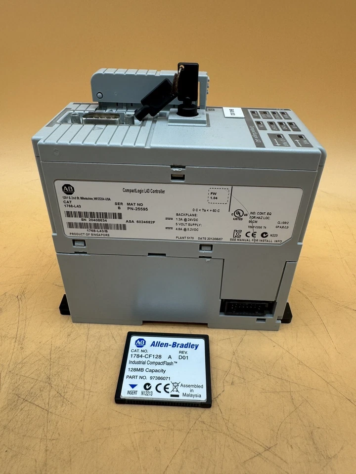 Allen Bradley 1768-L43 PLC CompactLogix L43 Controller - Photo 3/3
