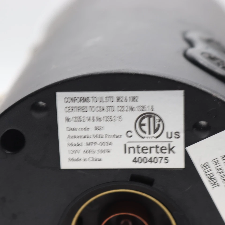 Espumador y vaporizador de leche eléctrico Ovente negro MFF-003A - falta cable Foto 4 de 4
