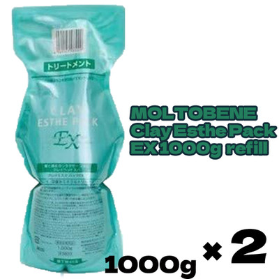 MOLTOBENE Clay Esthe Pack EX 1000g x 2 Nachfüller Hält die Kopfhaut sauber...
