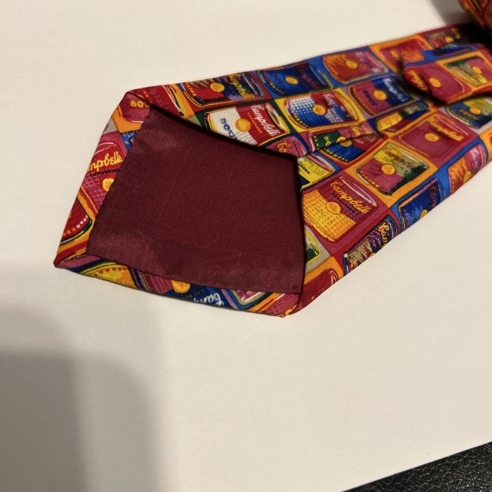 Vintage ACME Studios Gravata Masculina Campbell Sopa Multicolorida  - Imagem 3 de 4