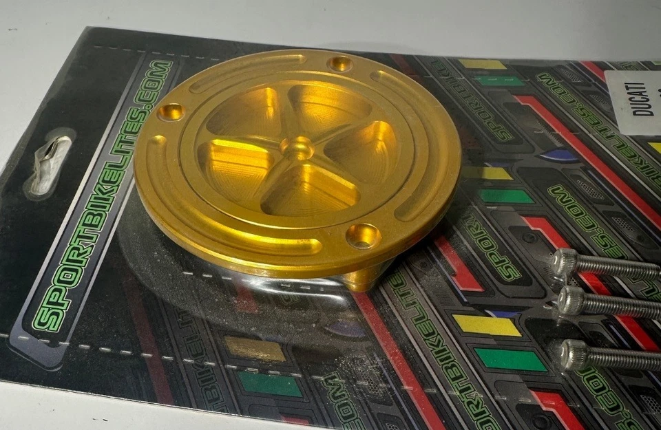 Tapa de gasolina dorada sin llave combustible giratorio Ducati Monster 1200/S 821 797 1098 1198 848 Foto 3 de 3