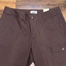 Dockers Favorite Fit Capri Pants Womens 4 Brown Mid Rise Stretch New