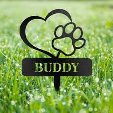 Custom Metal Pet Memorial Stake, Personalized Dog Cat Garden Sign