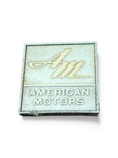 Vintage American Motors AMC Emblem 1.25” Script  Badge Dealership Service Tag