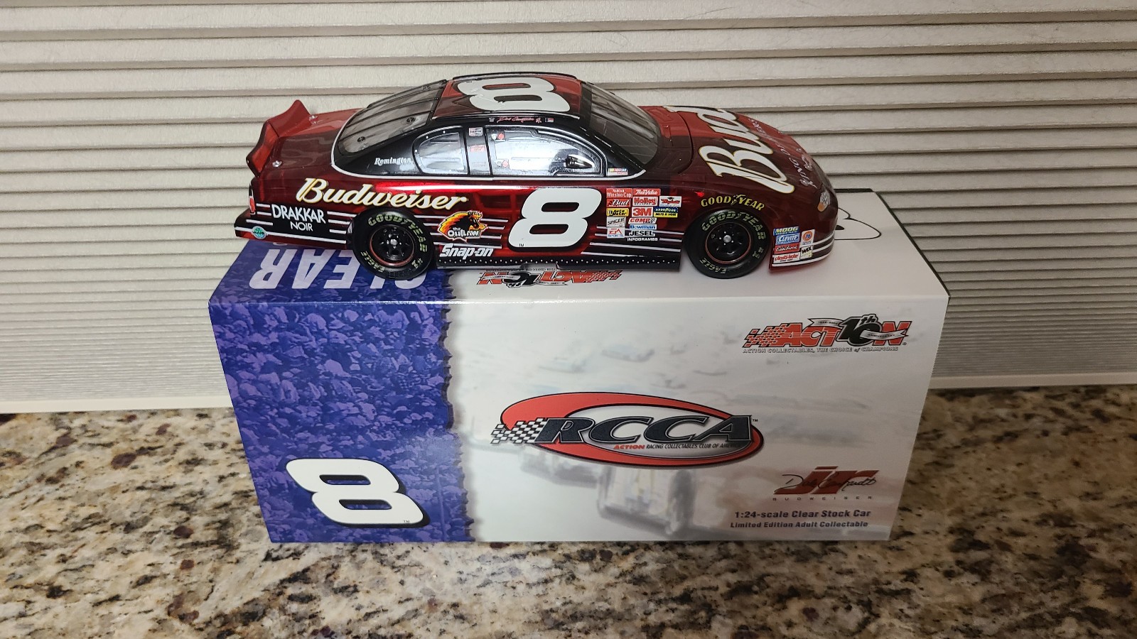 Action 2002 Dale Earnhardt Jr #8 Budweiser 1:24 Scale Half Clear Stock Car 1/24
