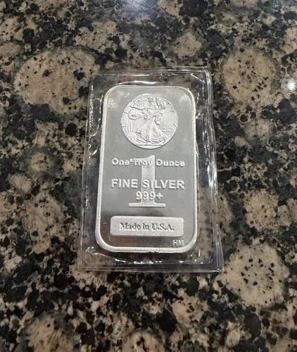 1 oz. Highland Mint Silver Bar Walking Liberty Design .999+ Fine Silver - Sealed