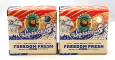 (2 PACK) Dr. Squatch Men's Natural Soap - Freedom Fresh, 5 oz