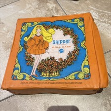 VINTAGE 1969 MATTEL 4966 SKIPPER DOLL CASE BARBIE  S LITTLE SISTER ORANGE CASE