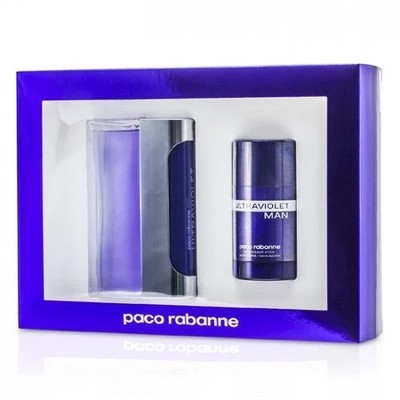 Paco Rabanne Ultraviolet Man 2pc Gift Set 3.3oz EDT + 2.7oz  Deo Stick