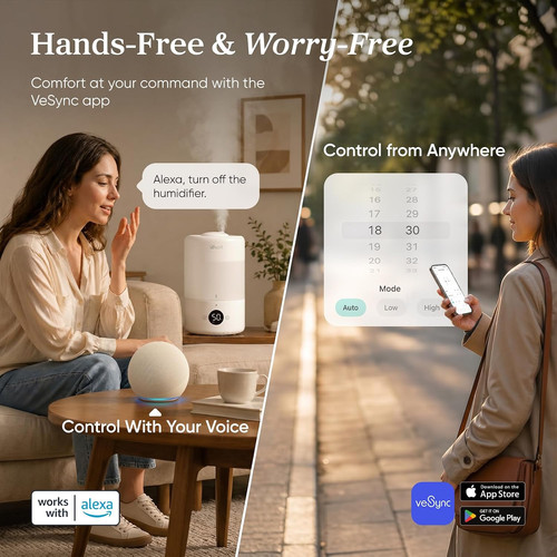 Levoit Smart Humidifier for Bedroom, Wifi & Alexa Control, Top Fill