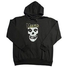 Misfits Skull Men  s Pullover Hoodie Black XL Punk Band Gift