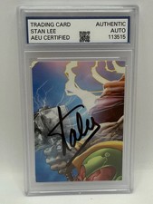 STAN LEE signed MARVEL card AEU ENCAPSULATED certified autographed spider man