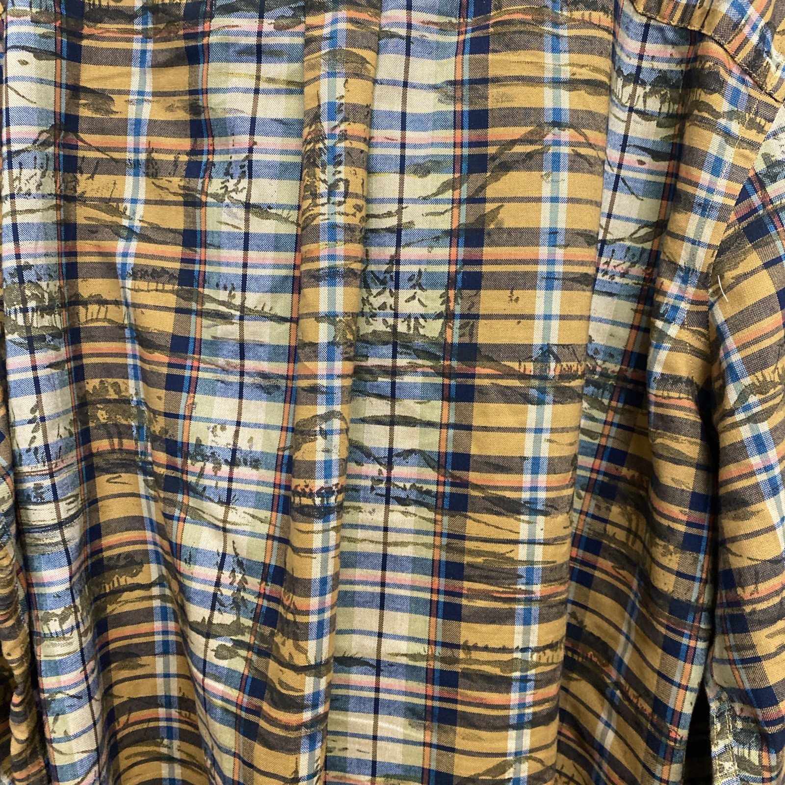 Rare XXL St John's Bay Men's Mountain Pattern Flannel Shirt image 9