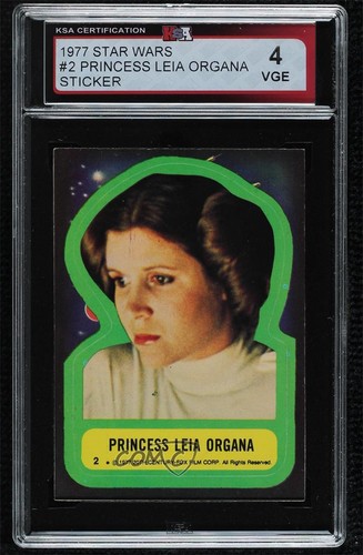 1977 Topps Star Wars Stickers #2 Princess Leia Organa — KSA 4