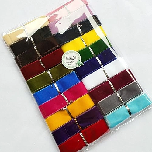 Cinta de terciopelo Chenkou Craft 20 yardas 1" total 20 colores lotes surtidos  Foto 4 de 4