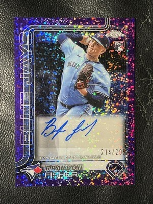 BRAYDON FISHER 2025 Topps Chrome Purple Speckle Refractor Auto 214/299 RC AC-BFI