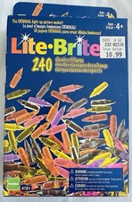 New Deadstock 1998 Vintage Hasbro Lite Brite Classic 240 Refill Pegs Made in USA