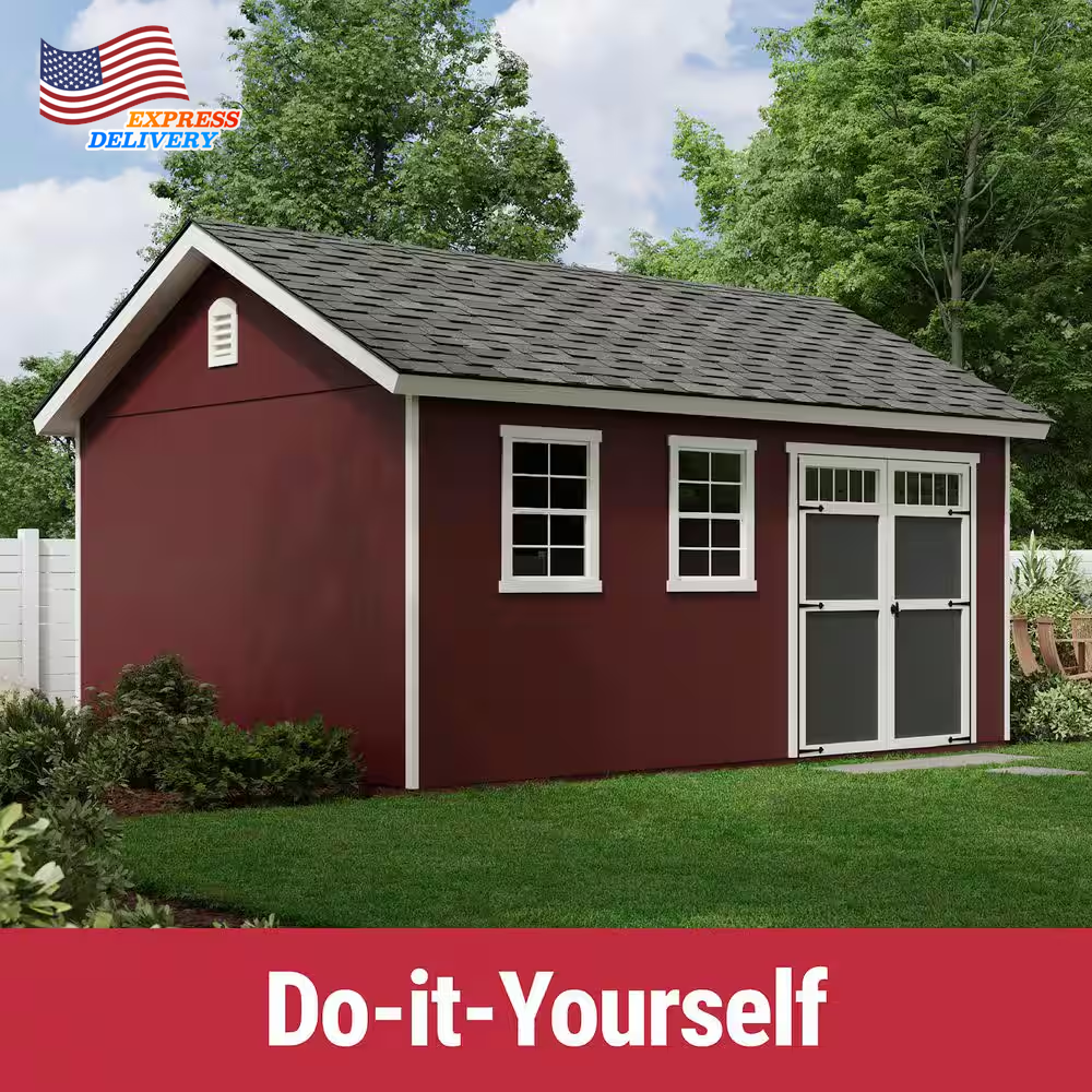 Scarsdale 12 Ft W X 16 Ft D Wood Garden Shed Storage with Floor & Windows