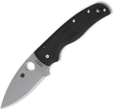 Spyderco Shaman Compression Lock Folding Knife Black - CTS-BD1 stainless