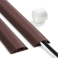 3ft Floor Cable Cover Brown Low Profile Cord Hider for Wires Easy Install 1-2 Ca