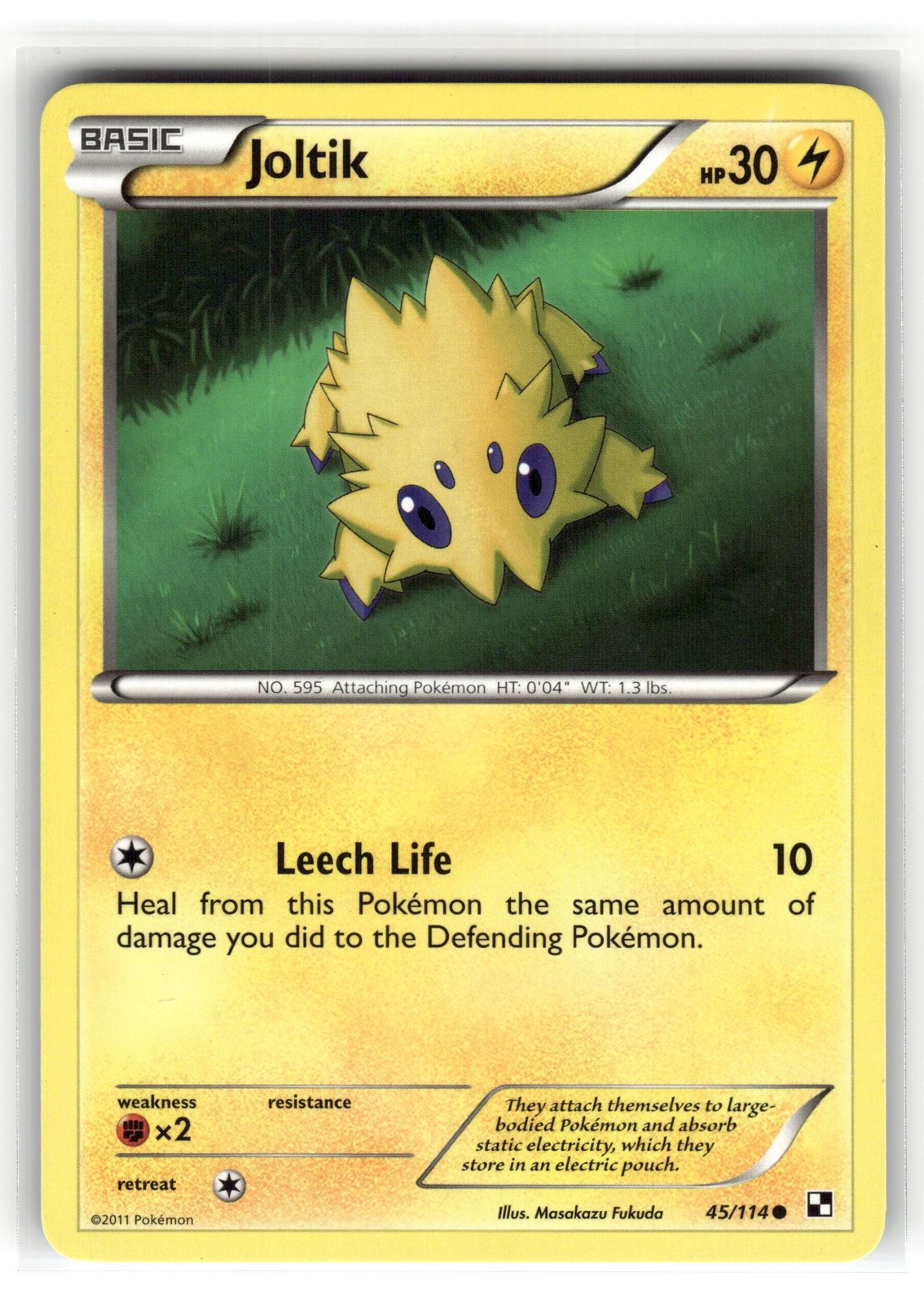 Pokemon: Black and White Joltik (45) #45/114 Joltik (45)- Common.V05