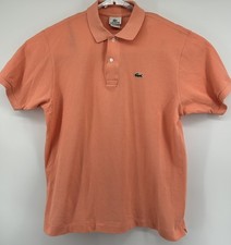 Lacoste Short Sleeve Polo Shirt Salmon Men  s Size 6 US XL NEW