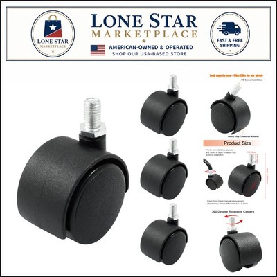 Multi-Surface 1.5 Inch Swivel Caster Wheels - 33 lb Load Capacity for Furniture