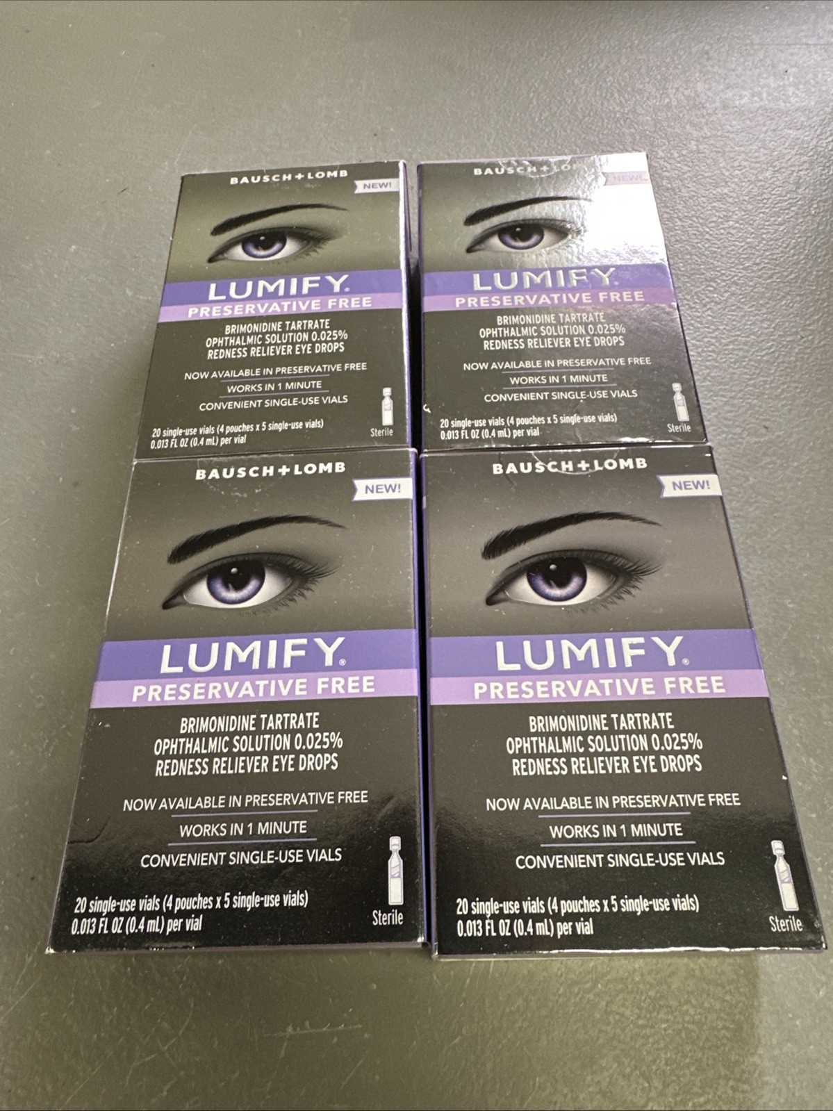 Bausch Lomb. Lumify 20 Single-use Vials ( 4 Pack ) 0.4ml 80 