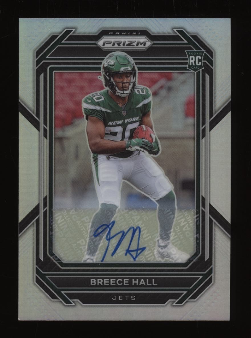 2022 Breece Hall Panini Prizm Silver Prizm Auto Autograph Rookie Rc #317 *NICE*