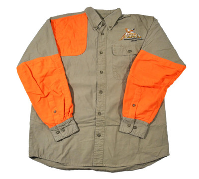 Vintage Cabelas Pheasant Classic 2005 Button Hunting Orange Shirt Size Medium