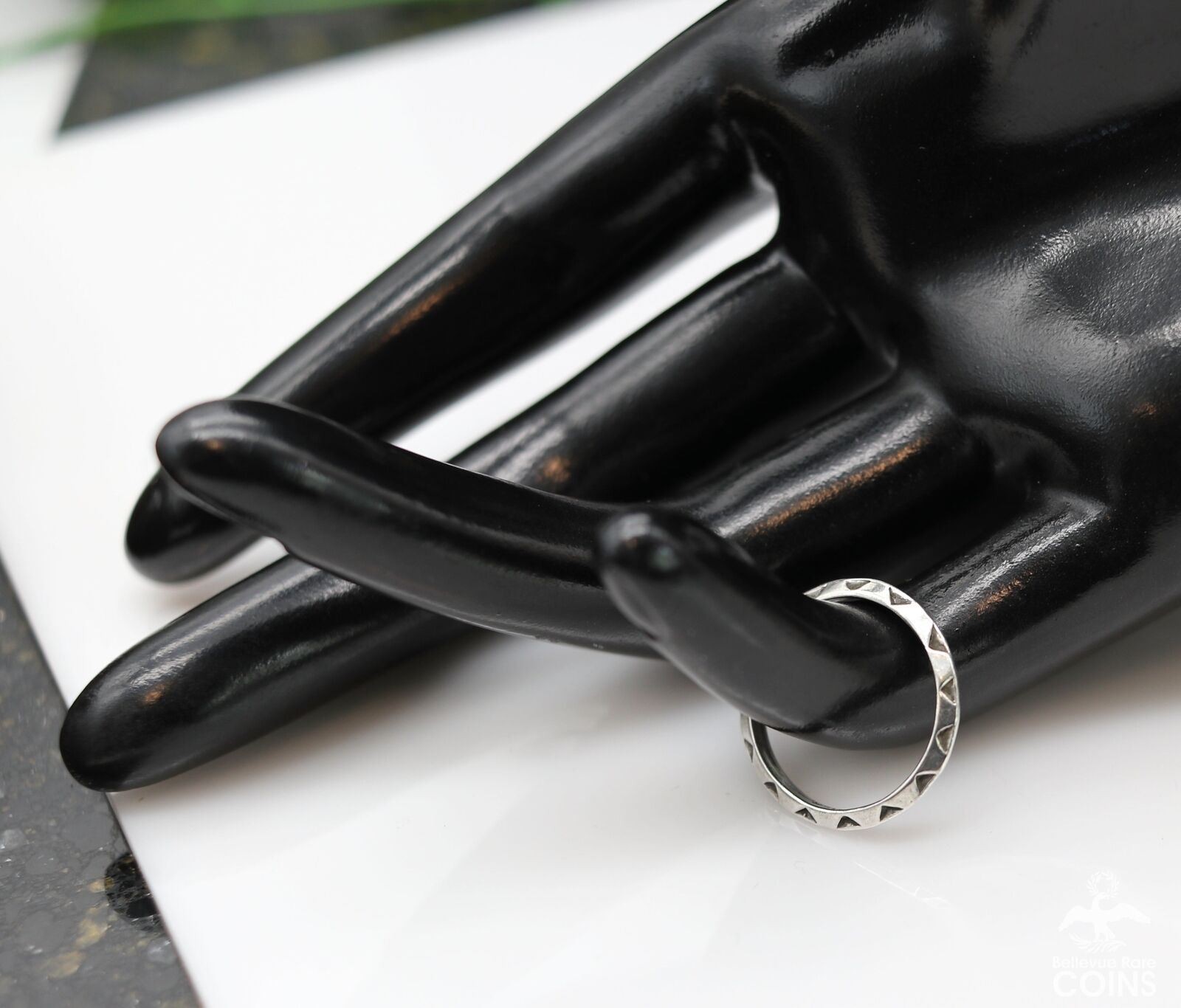 Sterling Silver Stack Triangular Sharp Band Ring - image 6