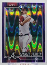 2026 Topps Chrome Spencer Strider Purple RayWave 25/75 Retail Exclusive 1:379 SP