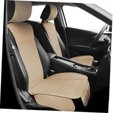 Leather Car Seat Covers Front 2PC Waterproof Universal Fit Front Seat Beige