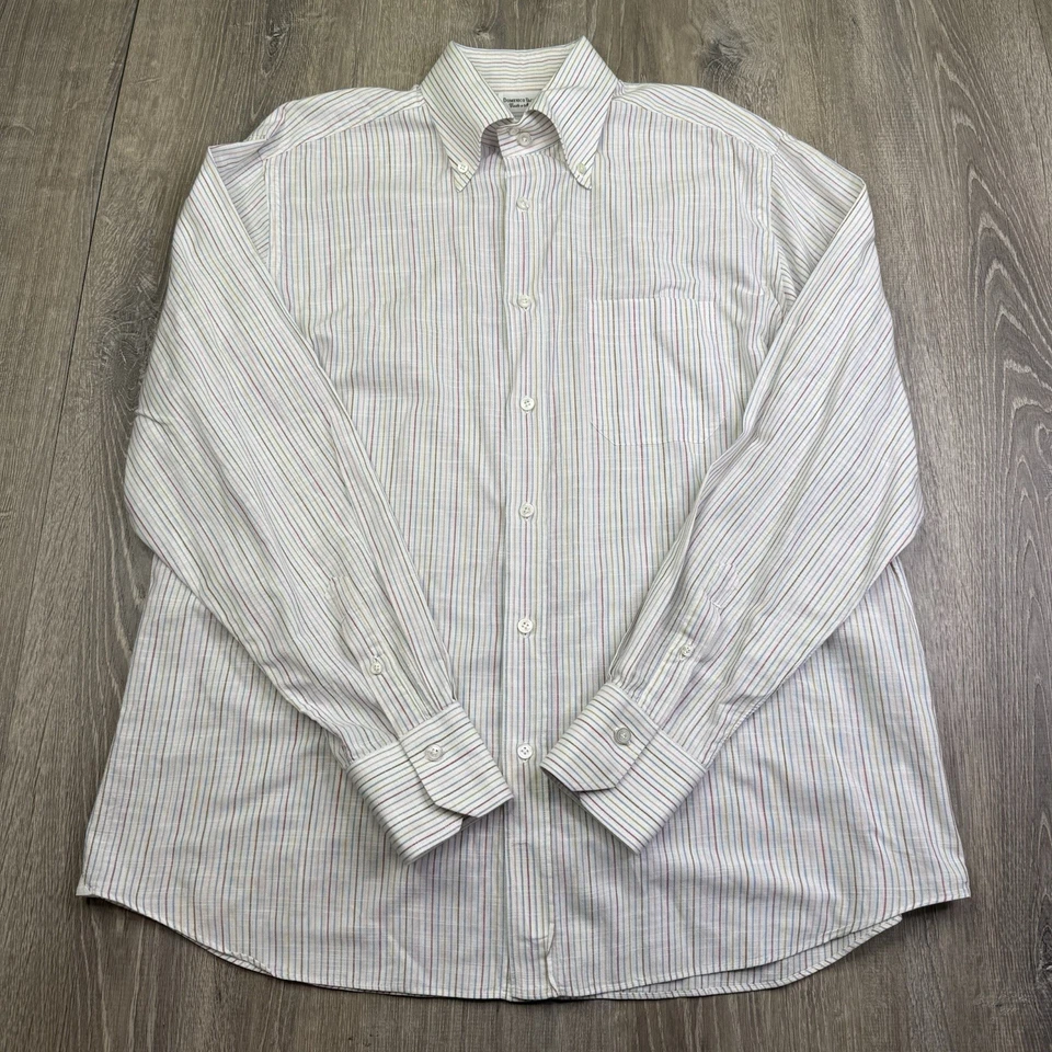 Camisa de vestir con botones DOMENICO VACCA algodón a rayas para hombre talla 17/43 Italia » Foto 2 de 4