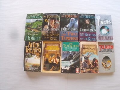 10 J R R TOLKIEN # PB LORD OF THE RINGS PLUS MIDDLE EARTH LOST ROAD KING MASTER