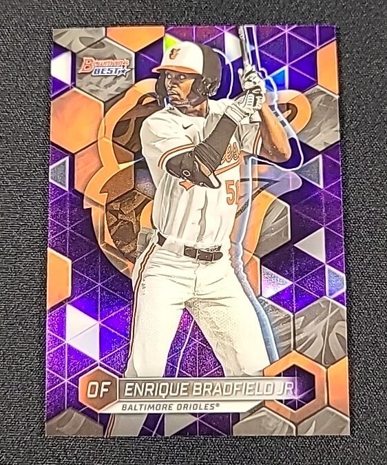 Enrique Bradfield Jr 2023 Bowmans Best #/250 PURPLE REFRACTOR SP Card #TP-15
