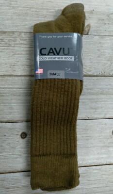 Cavu Men's Cold Weather Boot Green Socks Sz Small