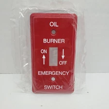 Mulberry Utility Toggle Oil Burner Cover Plate Red Metal #41005