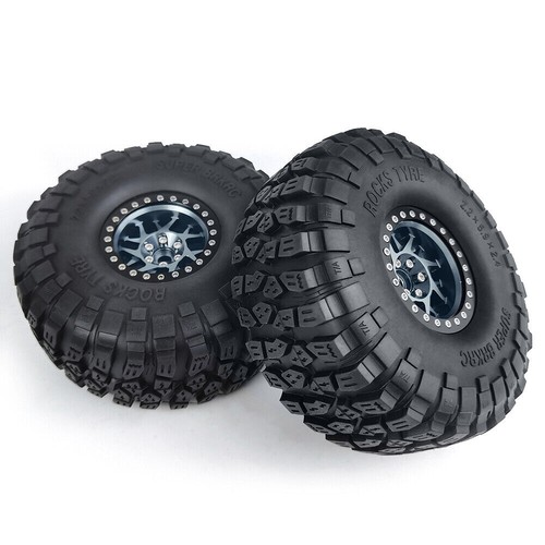 2.2"Beadlock Wheel Rim + Tires for 1/10 RC Rock Crawler Axial RBX10 AXI03005 - Picture 5 of 10