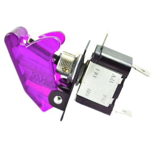 5 X Purple Rocker Toggle Switch Control 12V ON OFF Car Boat Airplane Motor SPST - Picture 7 of 9