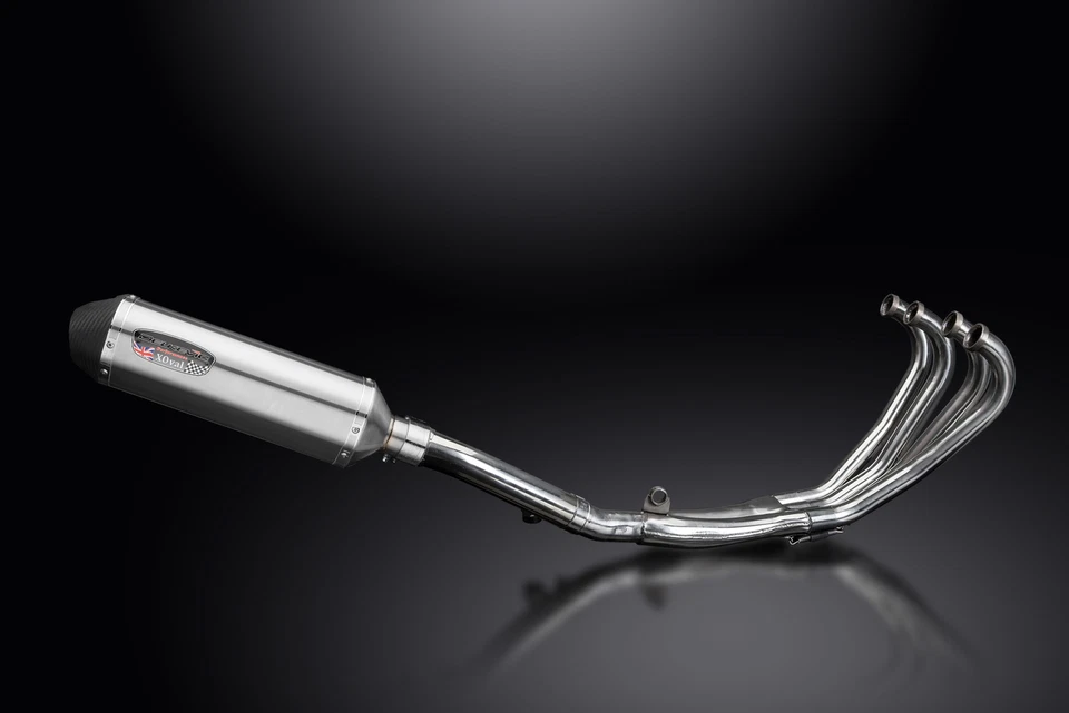 Honda CBR600F Hurricane 1987-90 Full Exhaust 4-1 13.5" X-Oval Stainless Muffler - Image 3 of 4