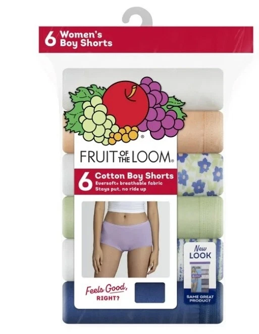 Fruit Of The Loom ~ Calcinha Feminina Menino 6 Pares 100% Algodão - Imagem 2 de 4