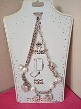 Eye Phone Candy Los Angeles Phone Charm Bracelet Hearts~Flower~Lock n Key NEW