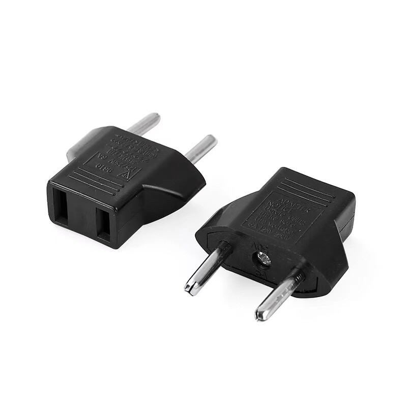 2x US to EU/RU European Travel Charger Converter Adapter Plug for Power Adapter